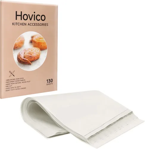 Miniatura 9 de Paquete de 130 hojas de papel pergamino precortadas Papel de hornear marrón sin blanquear de 12 x 12 pulgadas Forros antiadherentes resistentes
