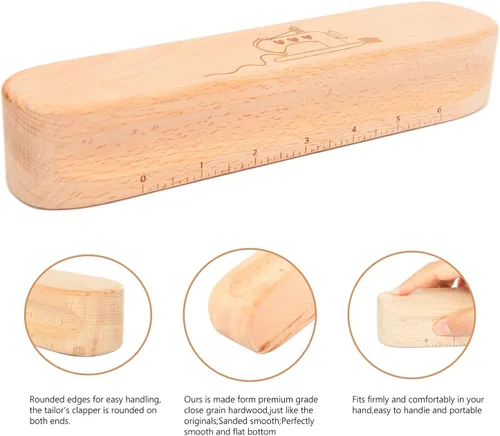 Miniatura 3 de Lampstop Hardwood Tailors Clapper Herramienta de costura multiusos para coser, acolchar, planchar