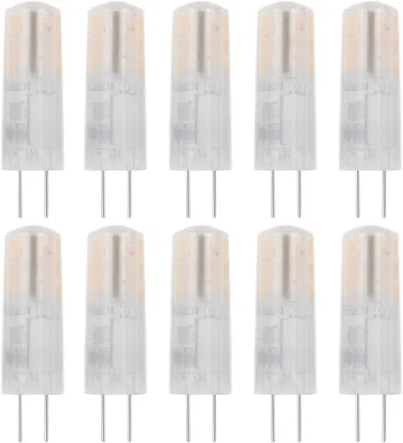 Miniatura 12 de I-SHUNFA Bombilla LED G4 T3 JC con base bi-pines, 12 V CA/CC, 1.24 W, 93 LM, 6000 K blanco frío, sin parpadeo, ahorro de energía, vida útil