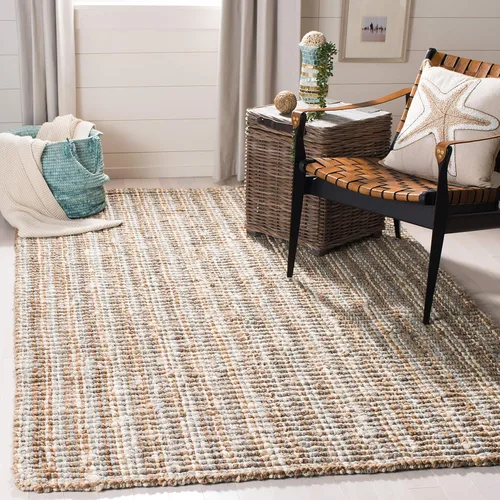 Miniatura 41 de SAFAVIEH Alfombra 9x12 - Colección de fibra natural - Grande - Marrón, Yute hecho a mano, estilo granja, textura gruesa de pelo grueso (NF447D)