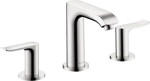 Miniatura 8 de hansgrohe Metris Modern 31083821 - Grifo de lavabo de baño de alta calidad, fácil de instalar, 2 manijas, 1 5 pulgadas de alto, níquel cepillado