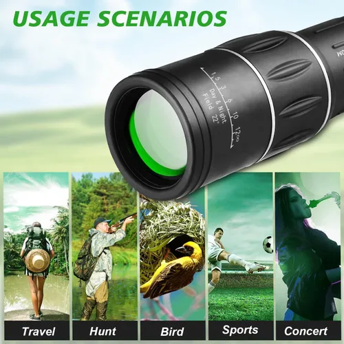 Miniatura 6 de 16x52 Mini Telescopio Monocular de Alta Potencia para Adultos, Regalos de Cumpleaños para Hombres Papá Él Marido Niños Adolescentes, Alcance