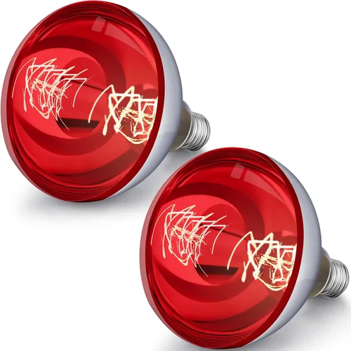 Miniatura 29 de VIHOSE Paquete de 4 lámparas de calor de 125 W, 120 V, R40, bombillas incandescentes de vidrio, bombillas de calefacción incandescentes para re
