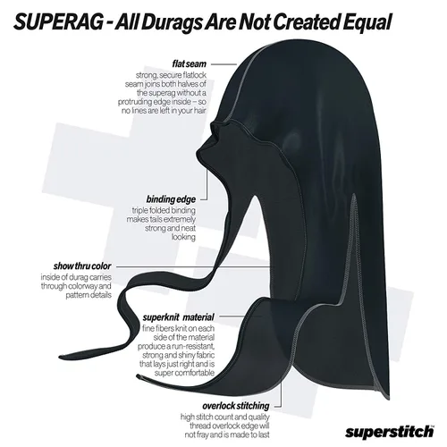 Miniatura 4 de Superstitch Superag Durag prémium, Bueno y malvado