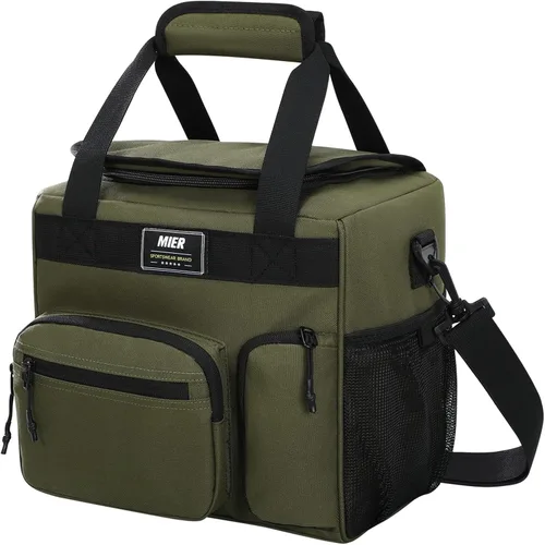 Miniatura 14 de MIER Bolsa enfriadora suave extra grande de 30 litros con abridor de botellas para camping, playa, barbacoa, comestibles, golf, a prueba de fugas