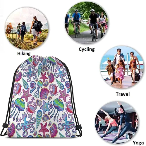 Miniatura 7 de Beabes Bolsas con cordón de unicornio, mochila y bolsa de gimnasio con cordón, Multi-a63, Mochilas de viaje