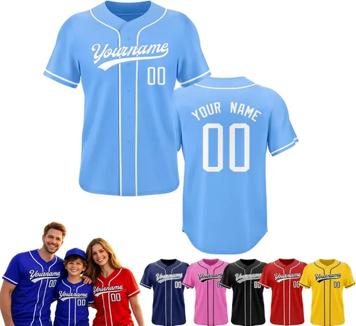 Miniatura 18 de Camiseta de béisbol personalizada, nombre del equipo, número de equipo, logotipo, camisetas impresas cosidas, uniformes deportivos, regalos