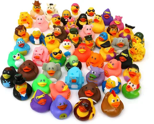 Miniatura 8 de XY-WQ Rubber Duck - Paquete de 50 juguetes de baño surtidos para Jeeps, pato flotante a granel de 2.3 pulgadas para niños, accesorios para baby