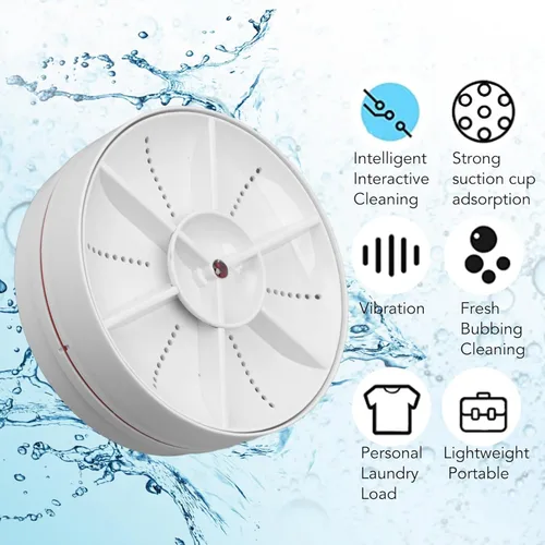 Miniatura 2 de Lavavajillas portátil para encimera, 18 W, 8.5 V, 2 A, mini lavavajillas compacto, limpieza profunda de 360 grados, cuenta con modos de limpieza