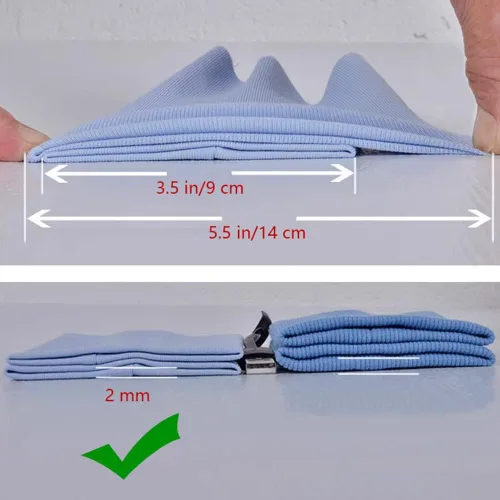 Miniatura 3 de 1 par de tela de algodón elástico de punto fino para coser camisas, tops y bricolaje (crema, 1 par)