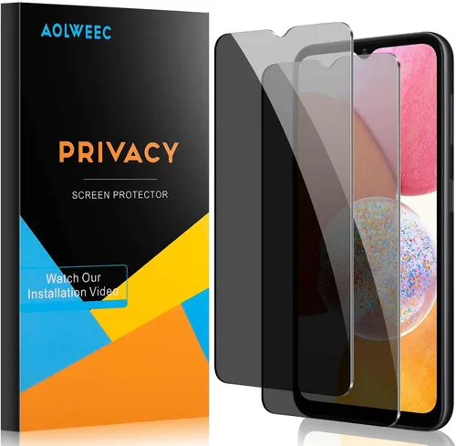 Paquete de 2 protectores de pantalla de privacidad para Samsung Galaxy A15 5G [vidrio templado antiespía], compatible con fundas, arañazos, sin