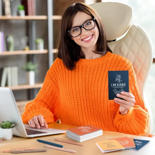Miniatura 4 de Mooliwe Conjunto de Regalo de Afirmación Positiva de 24 Juegos/48 Piezas, Cuadernos de Gratitud con Bolígrafos, Bolsas Pequeñas, Blocs de Notas
