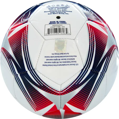 Miniatura 4 de Icon Sports Balón de fútbol oficial de la Federación de Fútbol de USSF115BL-Blanco