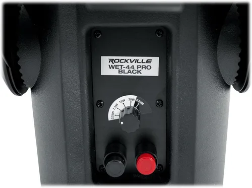 Miniatura 7 de Rockville WET-44 PRO Altavoces duales de montaje en pared de 4 pulgadas y 70 V, negro, giratorio de 4 vías, IPX55 para interiores y exteriores