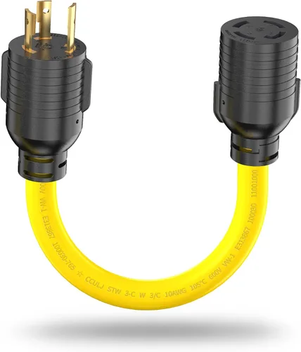 Miniatura 7 de Cable adaptador NEMA 5-15P a L14-30R, convertidor de bloqueo giratorio de 4 clavijas de 120 V a 30 amperios, interruptor de transferencia de enchufe