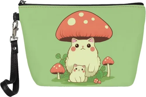 Miniatura 21 de Upetstory Bolsa de maquillaje de animales, bolso pequeño de cuero para cosméticos de viaje para niñas y mujeres, bolso de mano para lápiz labial