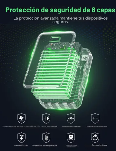 Miniatura 8 de Cargador portátil de 50000 mAh, cargador portátil de carga rápida de 22.5 W con cables integrados, paquete de batería externa de 4 salidas, pantalla