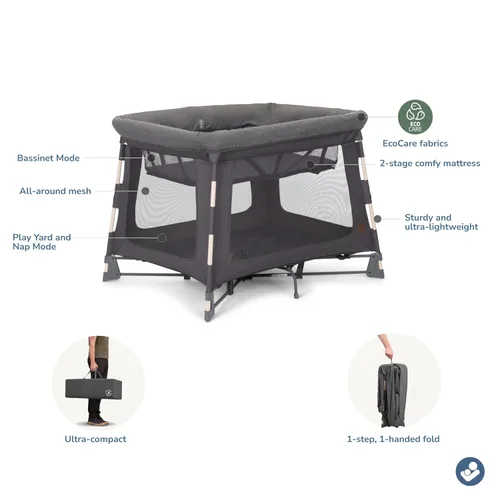 Miniatura 3 de Maxi-Cosi Swift - Corral para bebés con alfombra, corralito para bebés, patio de juegos con moisés, corralito portátil para bebés y niños pequeños