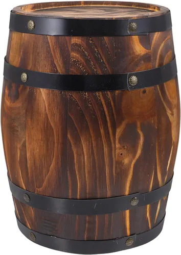 Unomor Barril de roble envejecido, barril de whisky de madera, barril de vino, bar de vino, bar de cerveza, barril de vino tinto de madera, adorno