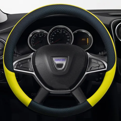 Miniatura 6 de Para Dacia Sandero Stepway Crossover, para Renault Sandero, cubierta de volante de coche de cuero PU Accesorios para automóviles