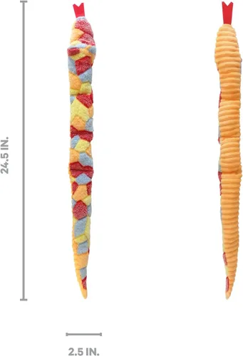 Miniatura 4 de ASPCA Juguete de perro de serpiente chirriante de una pieza de peluche para mascotas, juguete para burlas - 24 pulgadas de largo