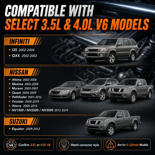 Miniatura 3 de Paquete de 6 bobinas de encendido y bujías de iridio compatibles con Nissan Frontier Altima Maxima Murano Pathfinder Xterra, Infiniti I35 QX4 3.5L