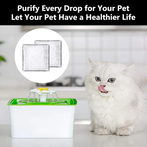 Miniatura 7 de Filtros de carbono de repuesto, filtros de agua para mascotas, filtros de fuente compatibles con Catit Mini Flower Fountain, paquete de 12