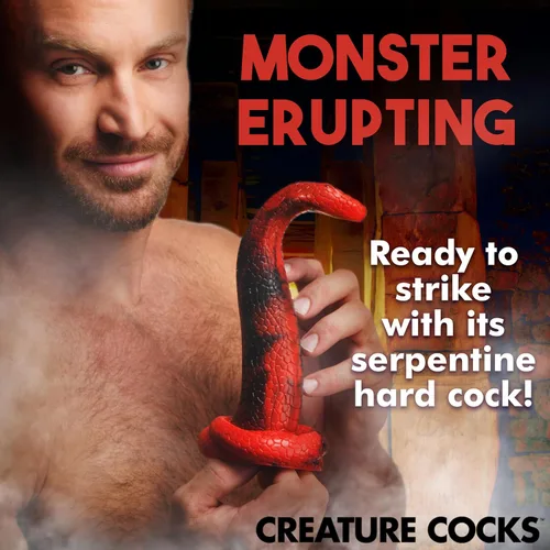 Miniatura 8 de CREATURE COCKS King Cobra - Consolador de silicona para hombres, mujeres y parejas. Firme y flexible, base de succión fuerte, consolador