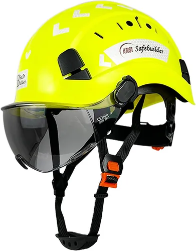 Miniatura 10 de Casco de Seguridad de Construcción con Visera Casco Duro ABS Cascos Duros de Ventilación Ajustable Protección de Cabeza de Trabajo Industrial