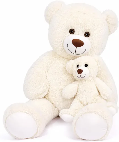 Miniatura 17 de Oso de peluche gigante de 47 pulgadas, animal de peluche marrón grande de 4 pies, oso de peluche de chocolate suave, regalos para novias, niños
