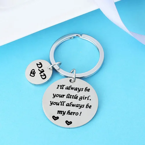 Miniatura 2 de Nimteve Regalos para papá de hijo, hija, papá, llavero para padre, etiquetas para papá, joyería para el día del padre, cumpleaños, Llavero Hero Dad