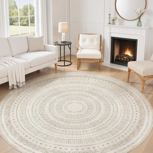 Miniatura 71 de Alfombra grande para sala de estar de 5 x 7: Alfombras marroquíes bohemias, suaves, lavables a máquina, para dormitorio, debajo de la mesa