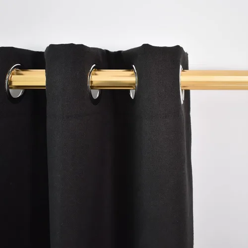 Miniatura 2 de UPOPO Cortinas de niveles de cocina negras de privacidad de lino texturizado de 24 pulgadas de largo, cortinas de café sobre el fregadero, cortinas
