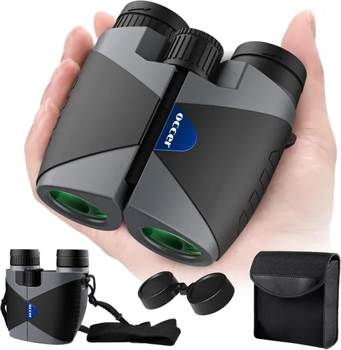 15x30 Binoculares compactos para adultos y niños - Occer Binoculares de gran vista de alta potencia para observación de aves - Prismáticos ligeros