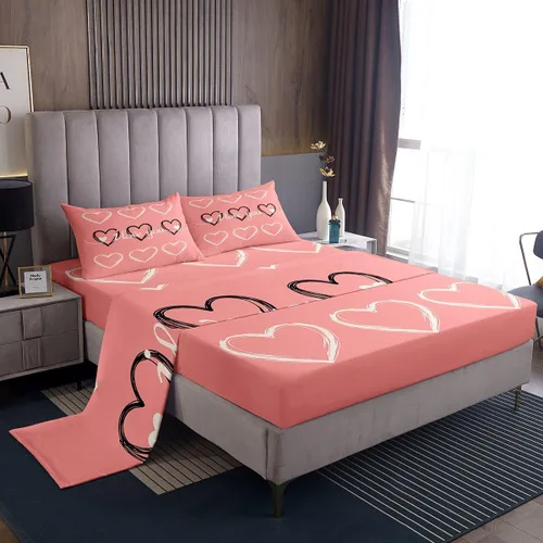 Miniatura 22 de Erosebridal Juego de sábanas de rosas tamaño individual, color azul, diseño romántico para mujeres, niñas, esposa, pareja, día de San Valentín