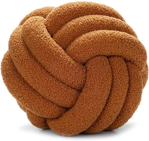 Miniatura 9 de Cyprinus Carpio Almohada de forro polar de peluche, tejida a mano, almohada de respaldo para sofá, sala de estar, estudio, cojín redondo para mesita