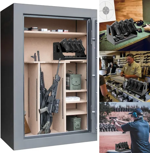 Miniatura 7 de UNITEDPOWER - Estante de metal para pistolas, soporte para armas de mano para almacenamiento en gabinete de armas, organizador seguro