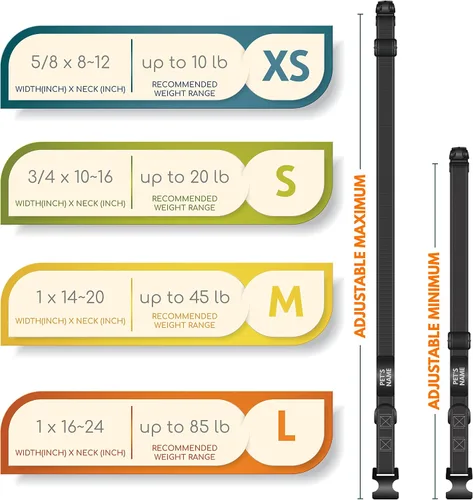 Miniatura 3 de ACTUALIZADO - Collares de perro personalizados y placa de identificación grabada, collar de perro de nailon reflectante, personalizable en 11