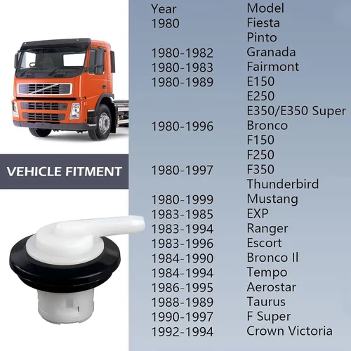 Miniatura 5 de Kit de válvula de ventilación y ojales, compatible con Ford 1980-1996 F150 F250 F350/Jeep Wrangler Cherokee/Grand Cherokee/Dodge Ram Van, reemplaza