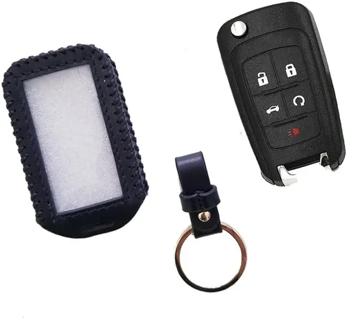 Funda de cuero universal para llavero de coche grande con control remoto para coche roto llavero volver a colocar un mando a distancia roto/llavero