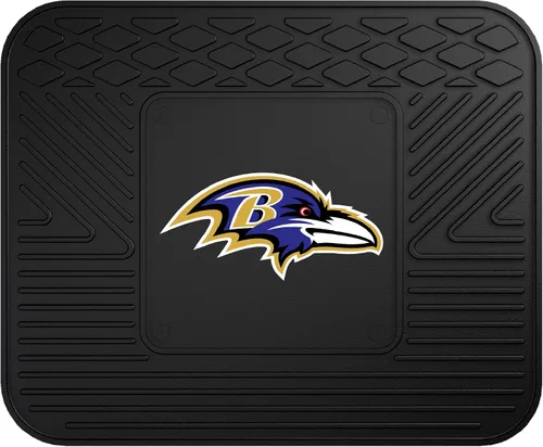 Miniatura 6 de FANMATS NFL Baltimore Ravens tapete de vinilo para auto, Juego de 2 alfombrillas para coche de vinilo, Negro