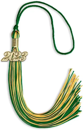 Miniatura 178 de Endea Graduation - Borla de doble color mixto con fecha dorada (negro/dorado antiguo, 2021)