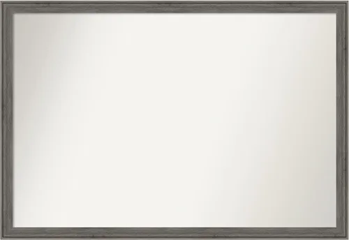 Miniatura 412 de Amanti Art Espejo personalizado, espejo de baño gris plomo a rayas, espejo de pared o espejo de tocador de baño sobre el fregadero