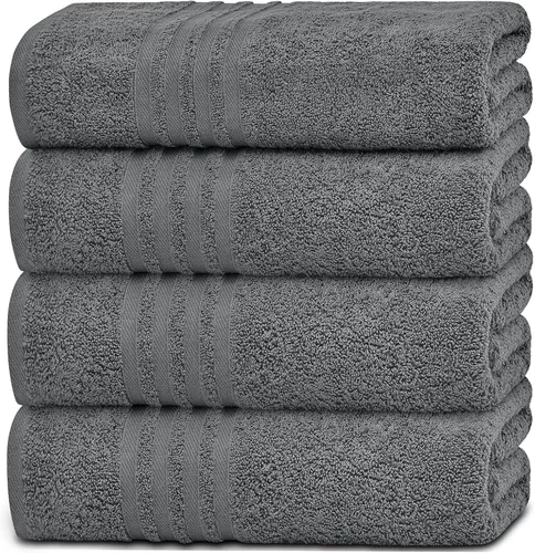 Miniatura 28 de Toallas de mano blancas clásicas para baño [paquete de 12] Toallas de mano de algodón a granel para gimnasio, cocina y spa, 16x27 pulgadas, toallas
