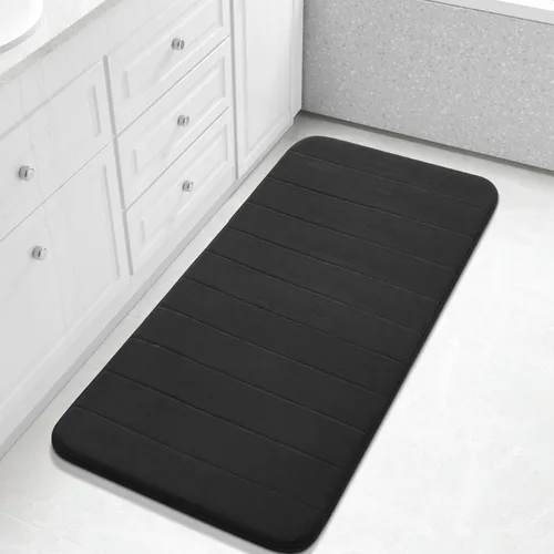 Miniatura 12 de Yimobra Tapete de baño de espuma viscoelástica, súper suave, absorbente, antideslizante, de secado rápido, lavable a máquina, tapete para bañera