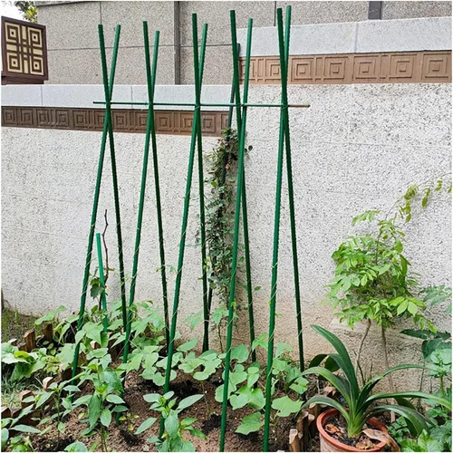 20 estacas para plantas de jardín, palitos de tomate para pepino, jaula de tomate en maceta, soporte de plantas, estacas de jardín montadas, D: