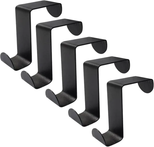 Miniatura 16 de 5 ganchos para colgar sobre la puerta, ganchos para colgar en forma de Z, doble cabeza que se adapta a anchos de puerta de 2 y 1 pulgada, gancho