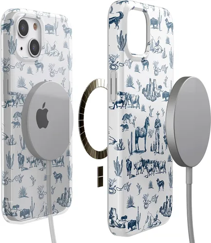 Miniatura 6 de Carcasa Casely para iPhone 13 Aventura en el Salvaje Oeste Desierto Compatible con MagSafe Diseño Clásico Ultra Delgado