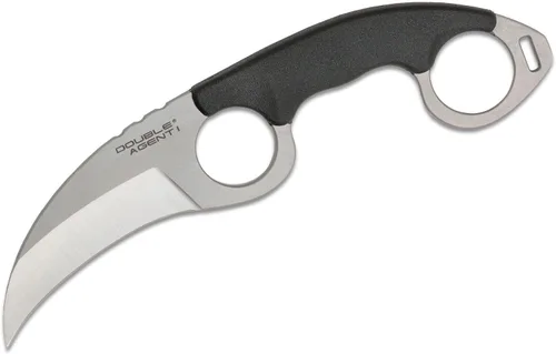Miniatura 2 de COLD STEEL Double Agent Durable Lightweight Japanese AUS8A Steel Karambit Shape 3" Fixed Blade Tactical Outdoor Hunting Knife, Kray-Ex Handle