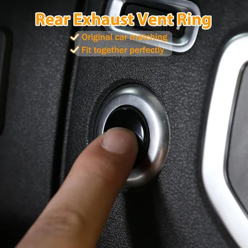 Miniatura 5 de Cubierta adhesiva para interruptor de botón de arranque y parada de motor rojo y plateado para LR4 Discovery 4 y Land Rover Range Rover